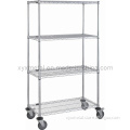 Chrome Steel with Heavy Duty Nylon Castor Wire Shelving